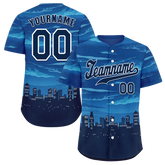 Custom Blue City Edition Black Authentic Baseball Jersey BSBJ0a-bc0fbca